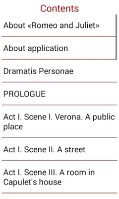 Romeo and Juliet android App screenshot 0